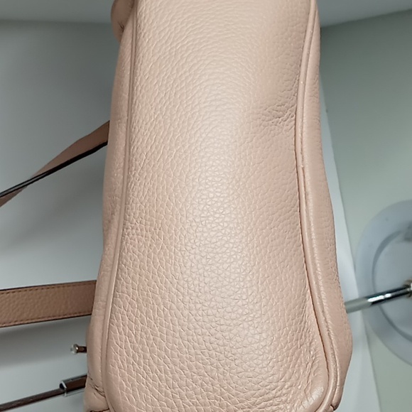 Michael Kors Pebble Leather Backpack - Blush Beige- Medium - Picture 12 of 14